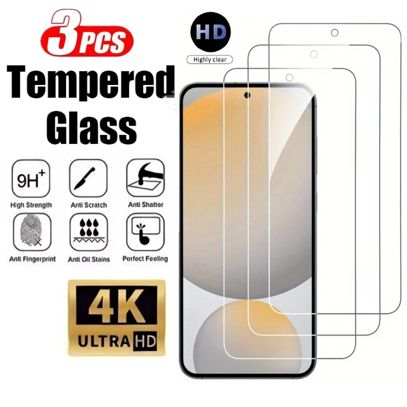 3 шт. закаленное стекло Ultra HD для Samsung Galaxy S25 S24 S23 Ultra S20 S10 5G Защитная пленка для экрана Samsung S21 S24 S23 FE S9 S8