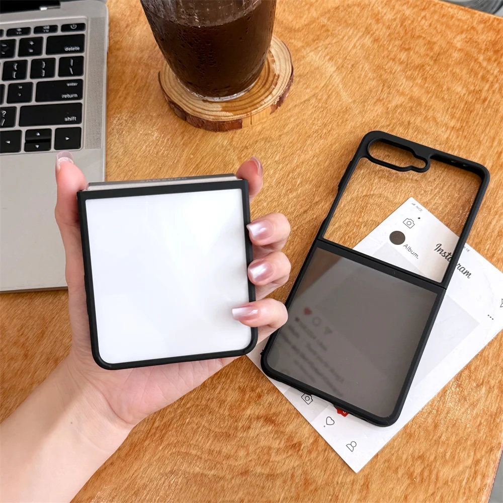 Etui na telefon Samsung Galaxy Z Flip 7 6 5 ZFlip7 FE, matowe, przezroczyste, składane, odporne na wstrząsy, ochronne, silikonowe.