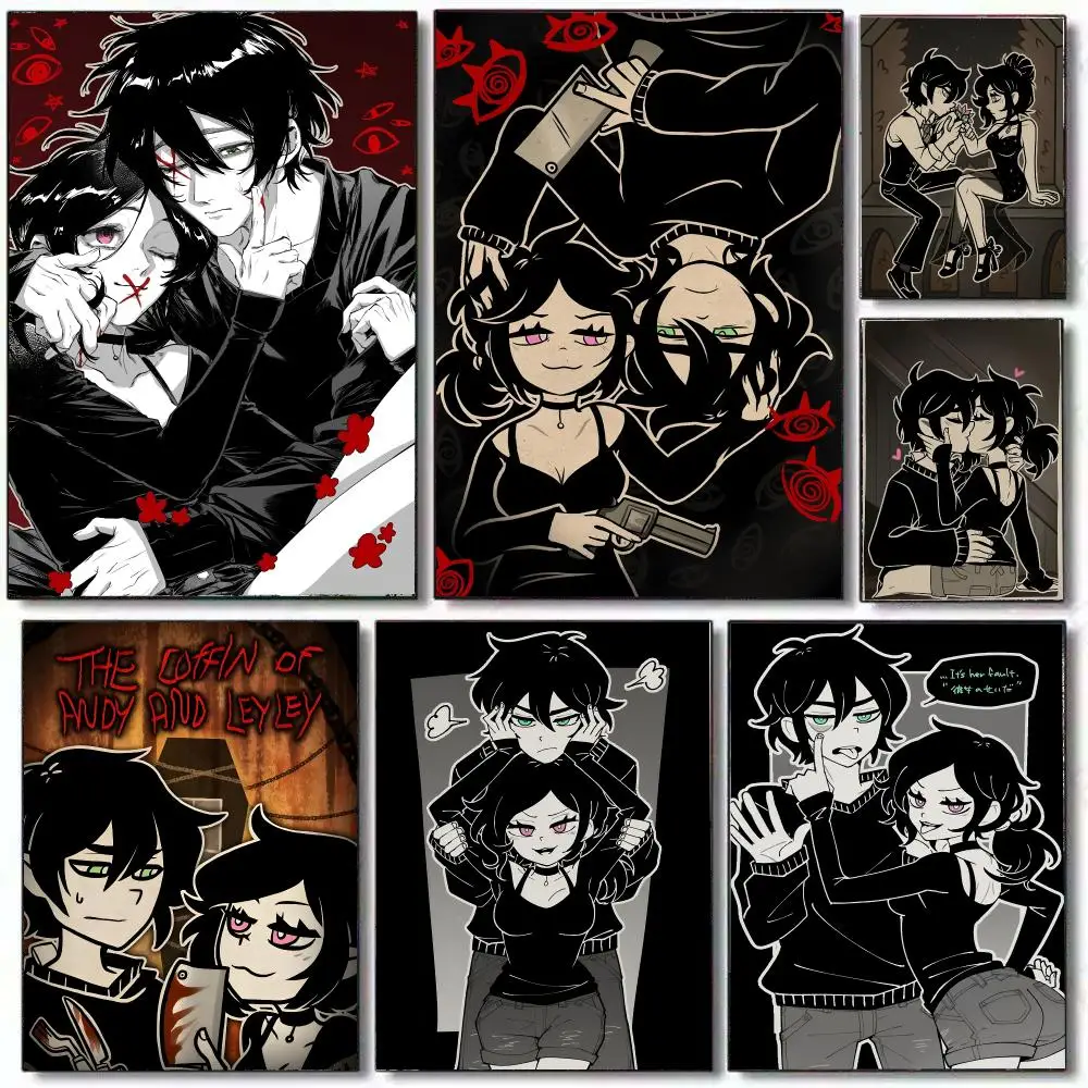 Anime The C-Coffin Of Andy And Leyley Poster HD Home Decor Sticky Wall Waterproof Home Living Room Bar Aesthetic Decor