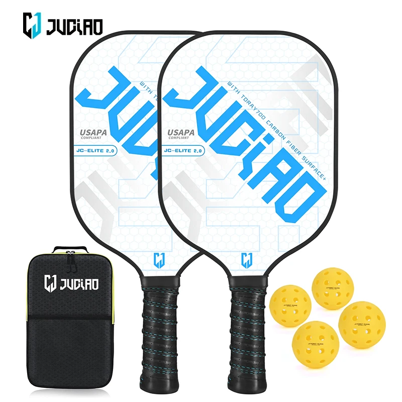 Pickleball Paddles Set para homens e mulheres, Raquete Equipamentos Esportivos, USAPA, Compatível, 4 Bolas