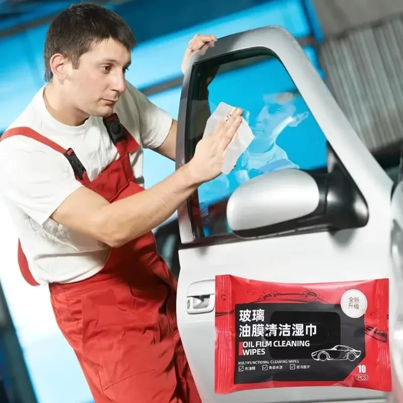 1-5packs Auto Glass Cleaning Oil Film Removing Wet Wipes Convenient Windscreen Oil Film Remover Car Glass Quickly Washing Tool - Image 4