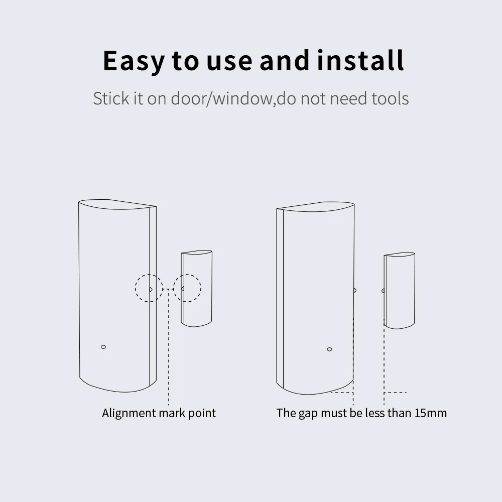 Tuya WiFi مستشعر الباب والنافذة الذكي كاشف الاتصال اللاسلكي لأتمتة المنزل ومستشعر الباب لنظام الأمان