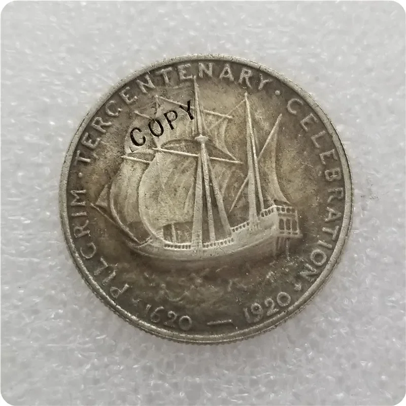 COPY REPLICA 1921 Pilgrim Commemorative Half Dollar  COIN COPY Challenge Pocket Coins Christmas Gifts