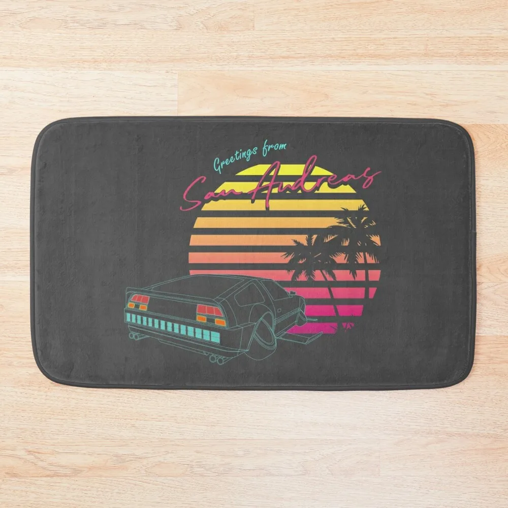 

Greetings from San Andreas Bath Mat Living Room Rugs Bath Accessories Mat