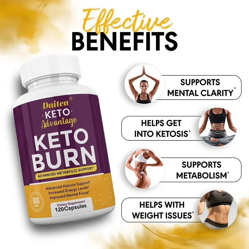 Keto Burn Weight Management Weight Loss for Lowering Diabetes Levels BHB Ketogenic Advanced Ketosis Formula 120 Capsules