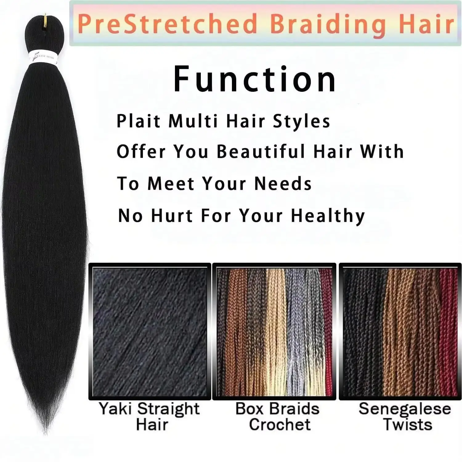 6 عبوات من وصلات الشعر ذات الضفائر الكبيرة مقاس 24 بوصة، صندوق كروشيه صناعي ملفوف مسبقًا للفتيات والنساء، كوسبلاي يومي