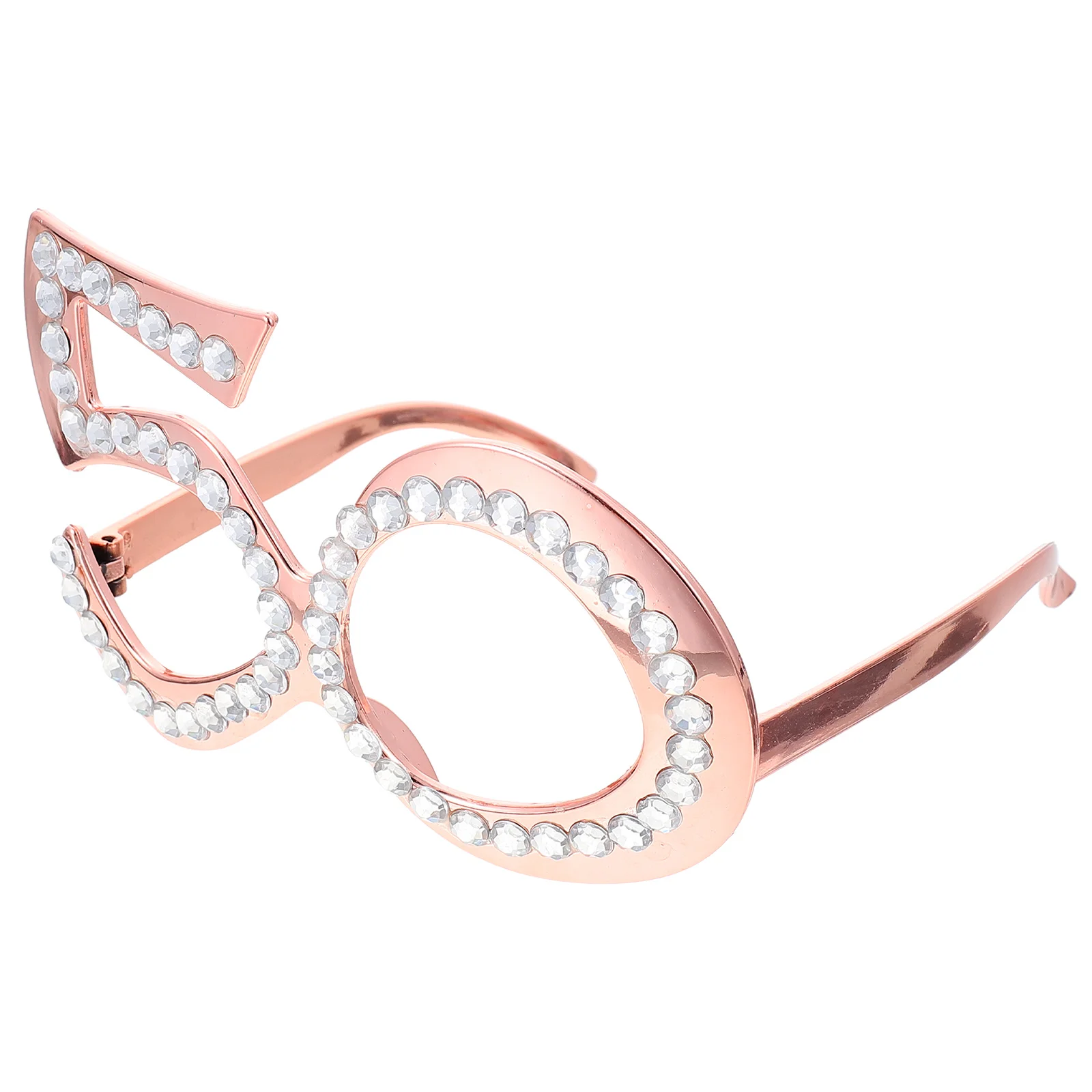 

PC Birthday Party Glasses Lightweight Plastic Glitter Crystal Adult Eyewear Photo Prop Celebration Accessory Anniversary
