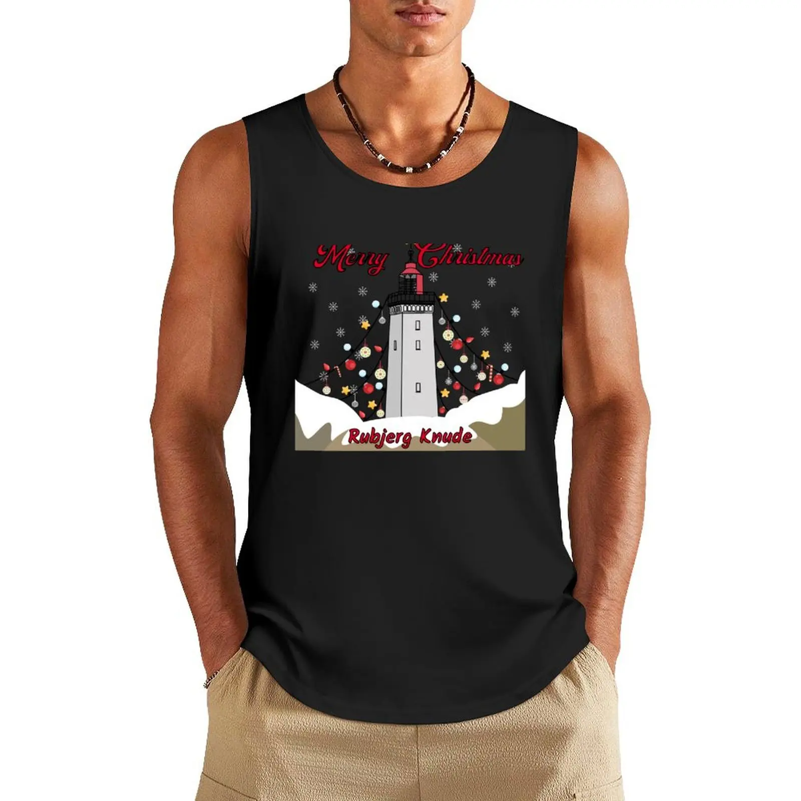 

Rubjerg Knude Christmas edition Tank Top gym top T-shirt for fitness Top Sleeveless