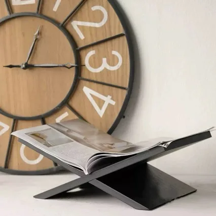 #Simple modern wooden high-grade cross bookshelf magazine rack model room sales office study room hotel room ornaments