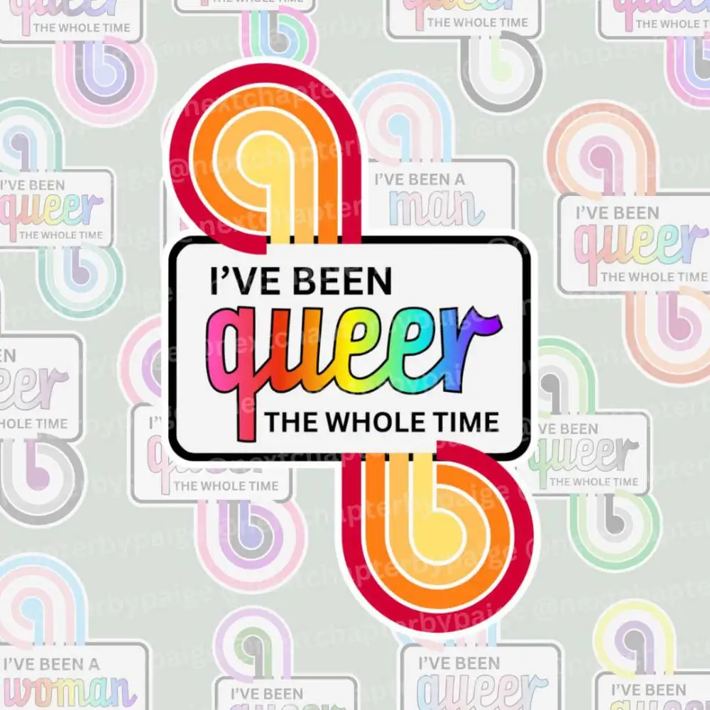 I've Been Queer The Whole Time Pride Flags Pride Month Game Cha Waterproof Stickers For Decorating Car Windows
