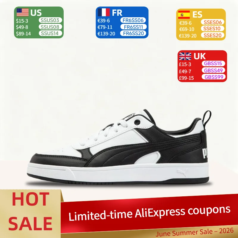 Puma Dribble: Minimalist, Stylish, Durable, and Breathable Low-Top Sneakers for Men and Women in White and Black  400326-05