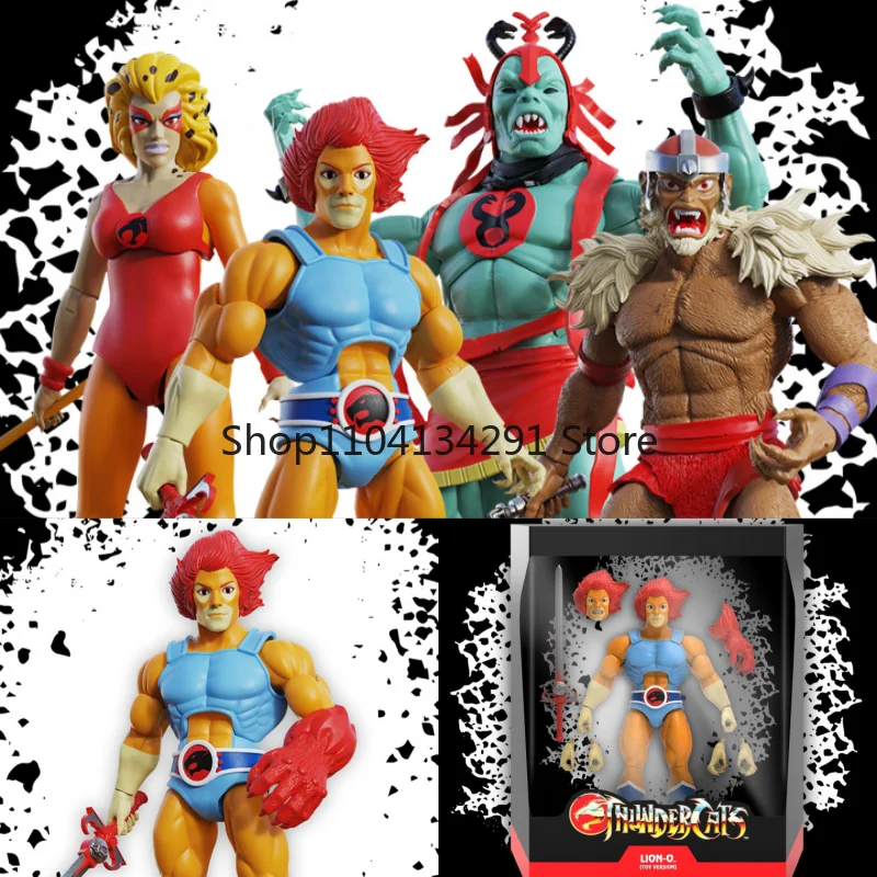 Originale SUPER7 ThunderCats Wave 6 TCW6 Gatto leone, Re demone, Donna ghepardo, Action Figure in stile retrò monchiano Giocattolo per bambini