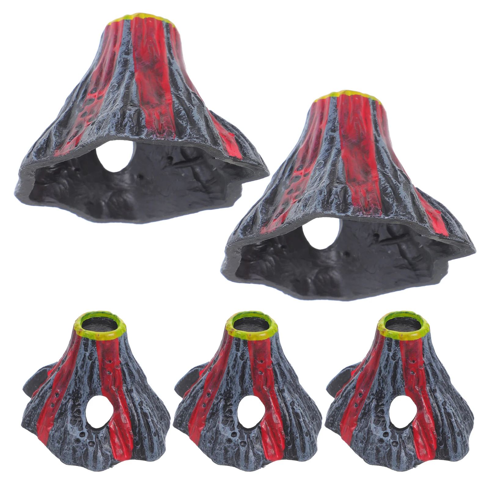 

5Pcs Fake Volcanic Decoration Aquarium Volcano Ornament Realistic Texture Fish Tank Mountain Decor Creative DIY Oxygenation