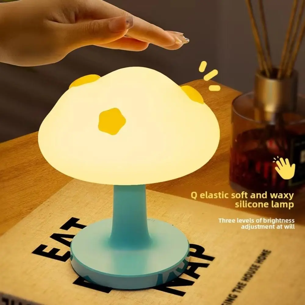 Cartoon USB Charging Cloud Table Lamp Dimming Timed Sleeping Atmosphere Light Soft Light Desktop Bedside Table Lamp Home Decor