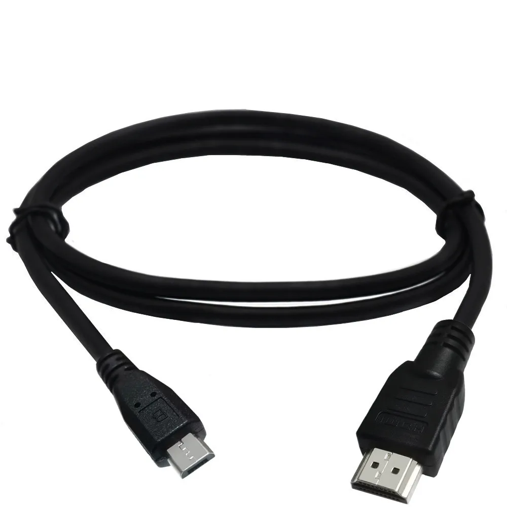 Kabel HDMI męski do USB MICRO 5P 2.0 złącze zasilania 1m