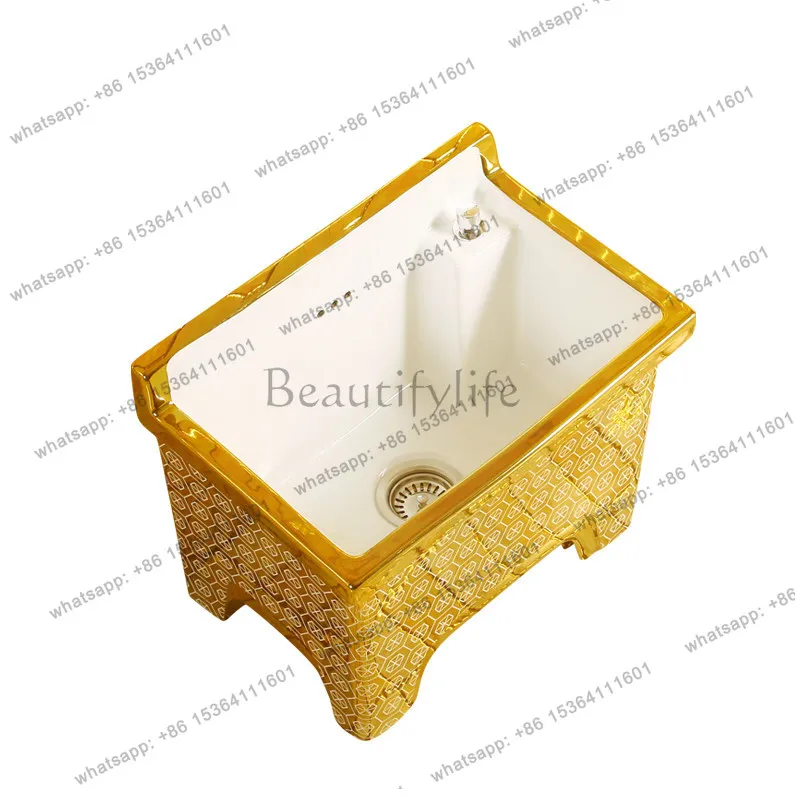 2025 new ceramic gold mop pool automatic launching color mop pool color design