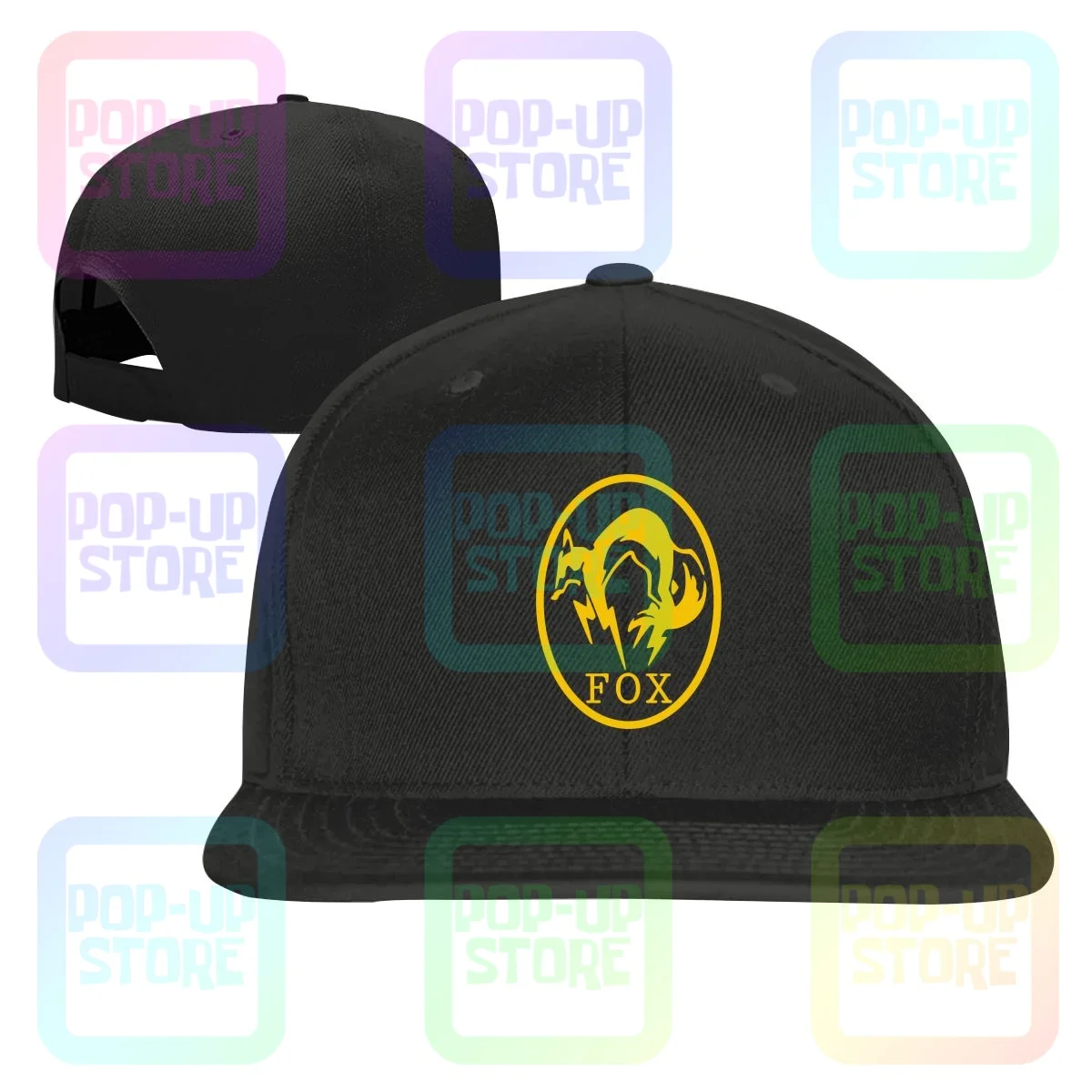 Mgs Metal Gear Solid V 5 The Phantom Pain Fox Unit Logo Snapback Cap Baseball Caps New Harajuku