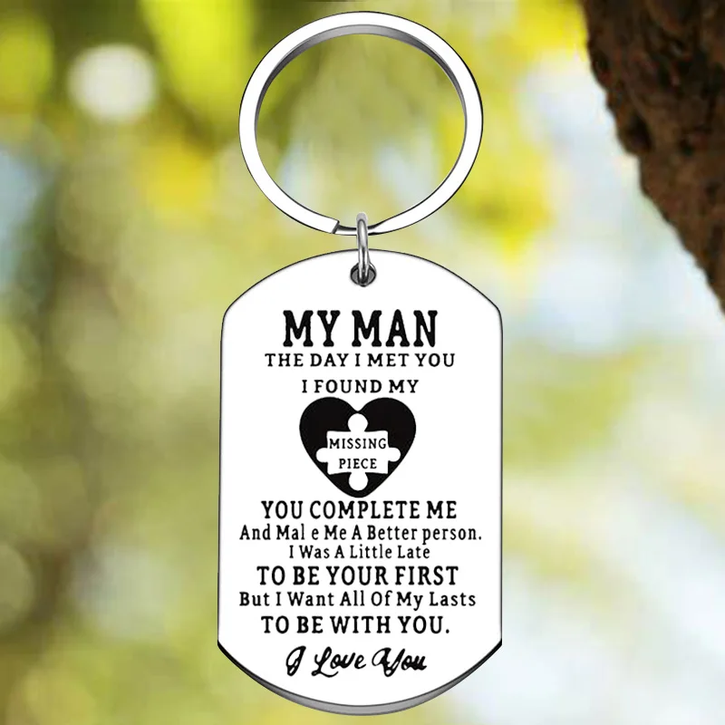 New Valentine's Day Keychain Pendant Wife Husband Anniversary Key Chains Lovers Gift