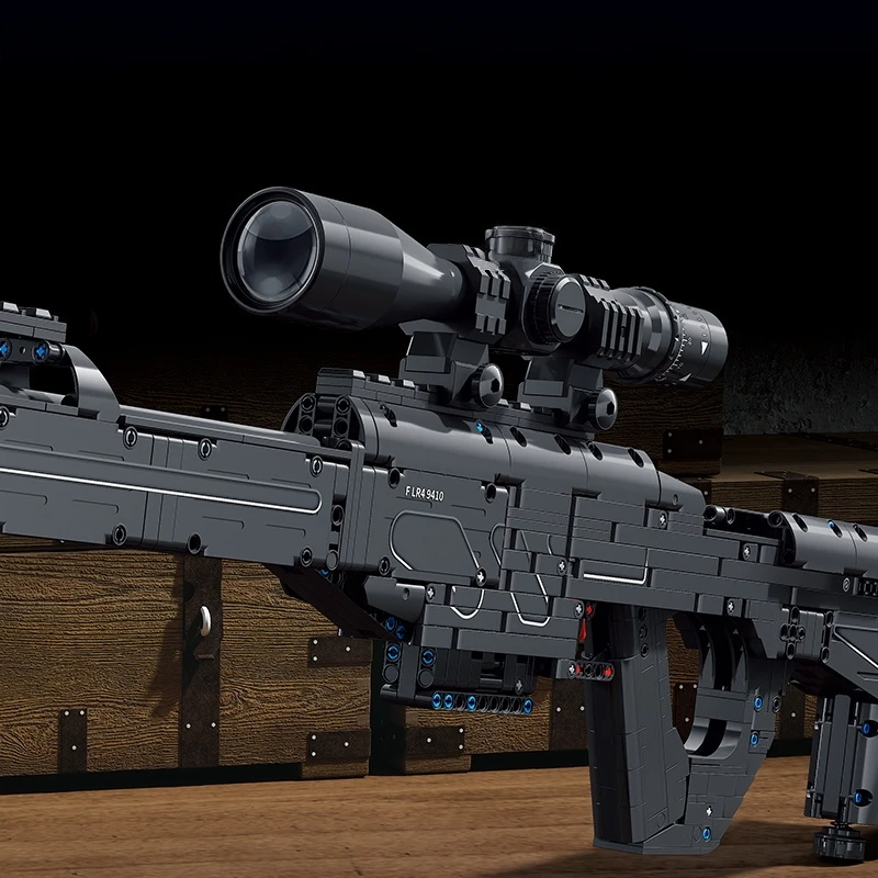 Scharfschützengewehr-Bausteinset, Bausteinmodellornament der Militärserie, geeignet für Geschenke und Sammlung.