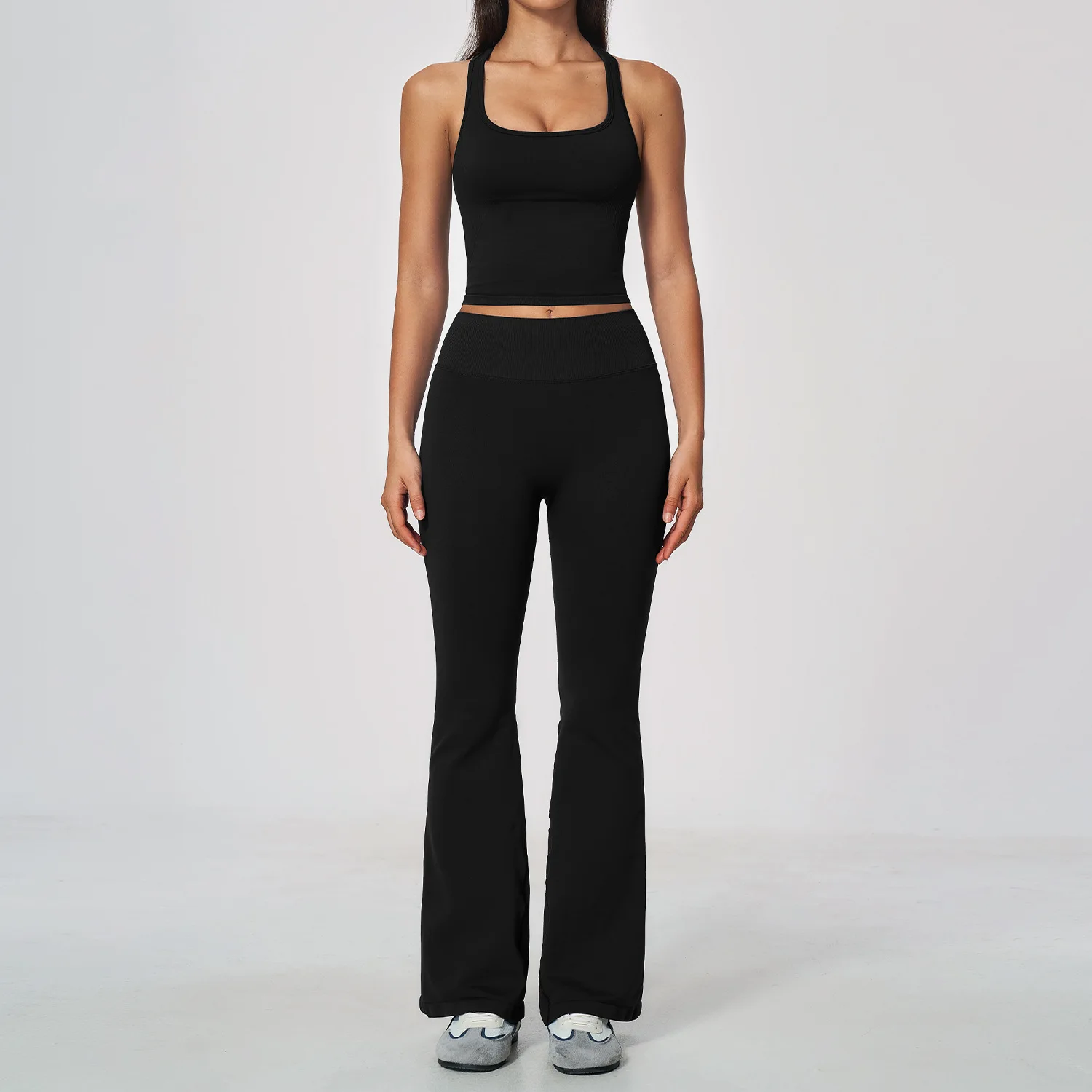 ชุดโยคะ 2 ชิ้นสำหรับผู้หญิง เส - Seamless Ribbed Workout Tank Top บทวิจารณ์และราคา
