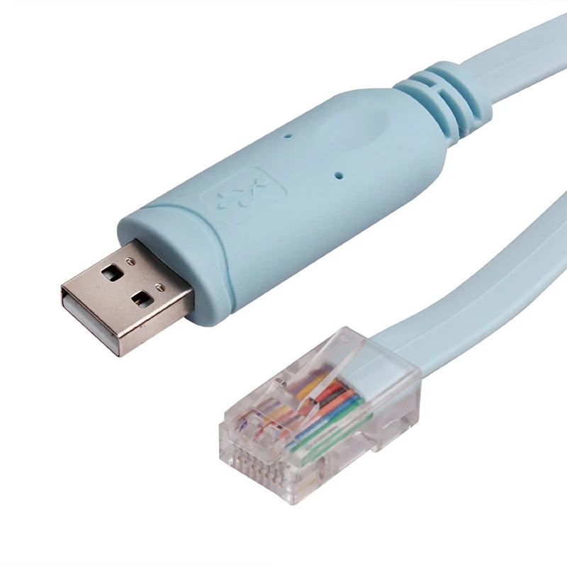 1Pcs 1.8M USB to RJ45 Cable USB to RS232 Serial Cable USB to RJ45 CAT5 Console Adapter Cable Cord for Cisco-Routers