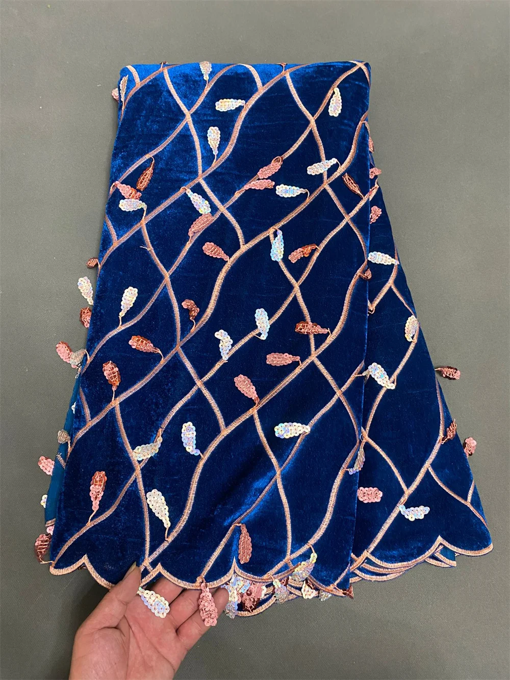 Tolex Fashion Green Nigerian Velvet Lace Net High-Quality Fabric for Women's Wedding Dresses African Nigerian Style Hm13-1 2025