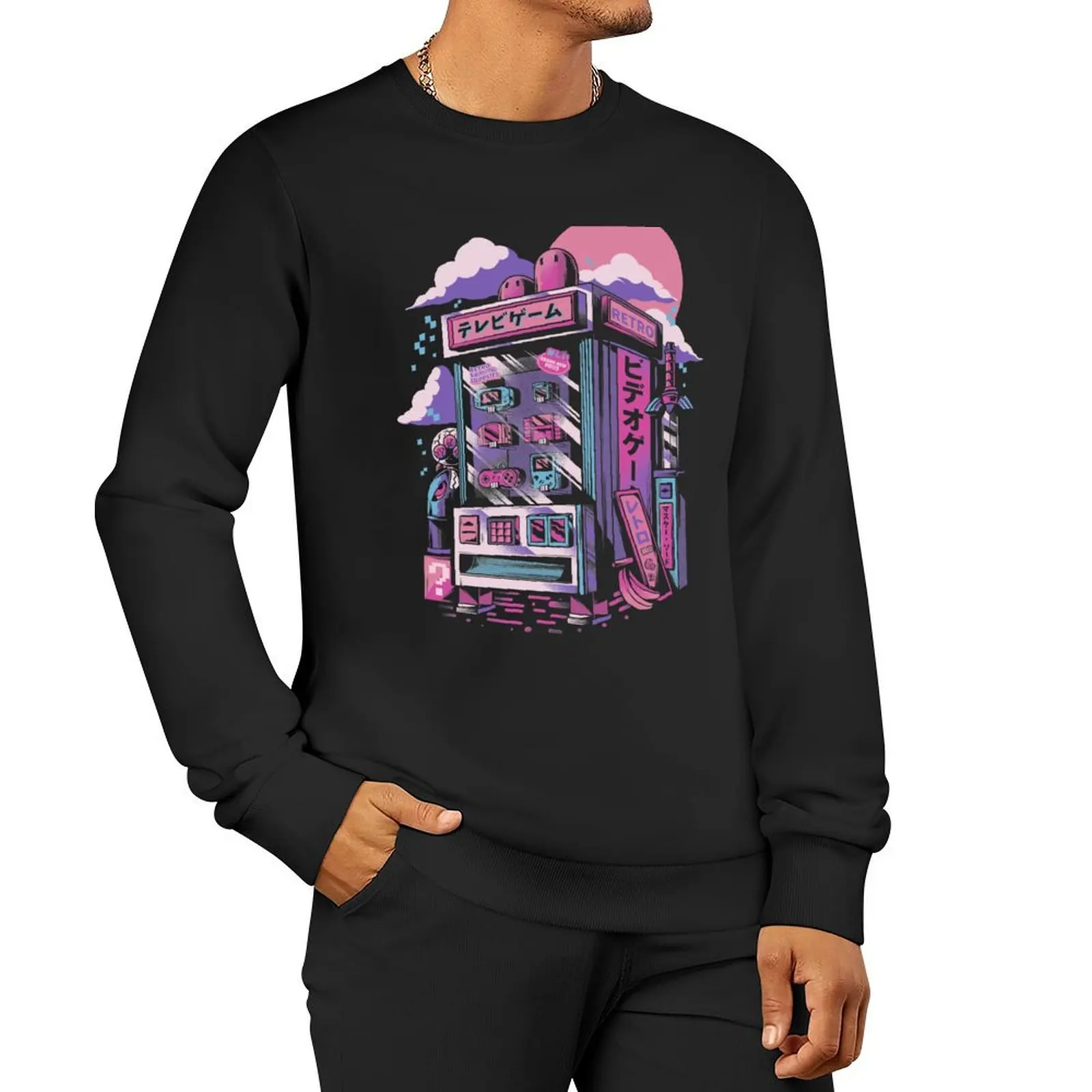 Retro gaming machine Sweatshirt men's sweat-shirt set new in hoodies & sweat-shirt