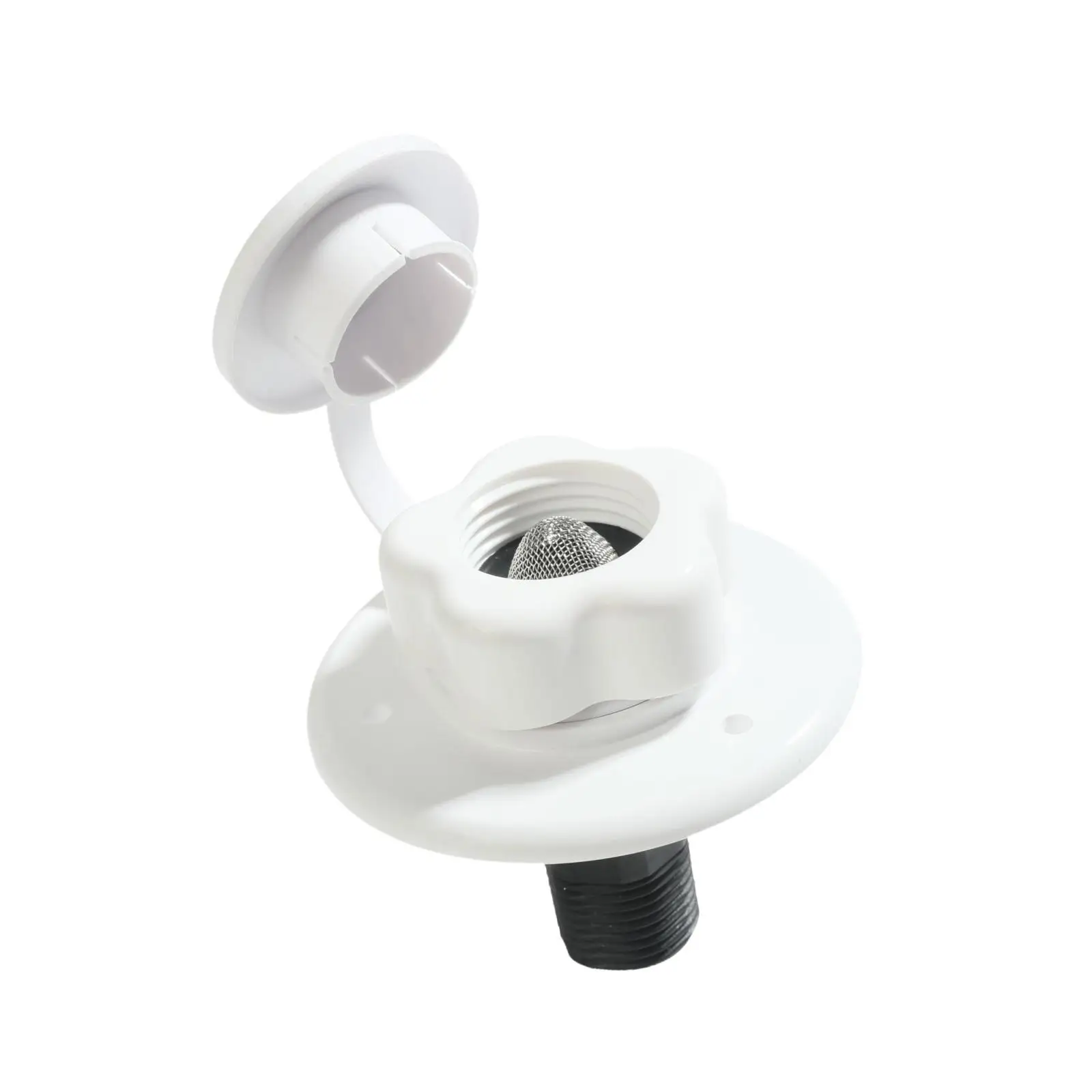 RV City Water Inlet Compact ABS Waterproof Trailer Plug Connector for Motorhome Marine Water Supply