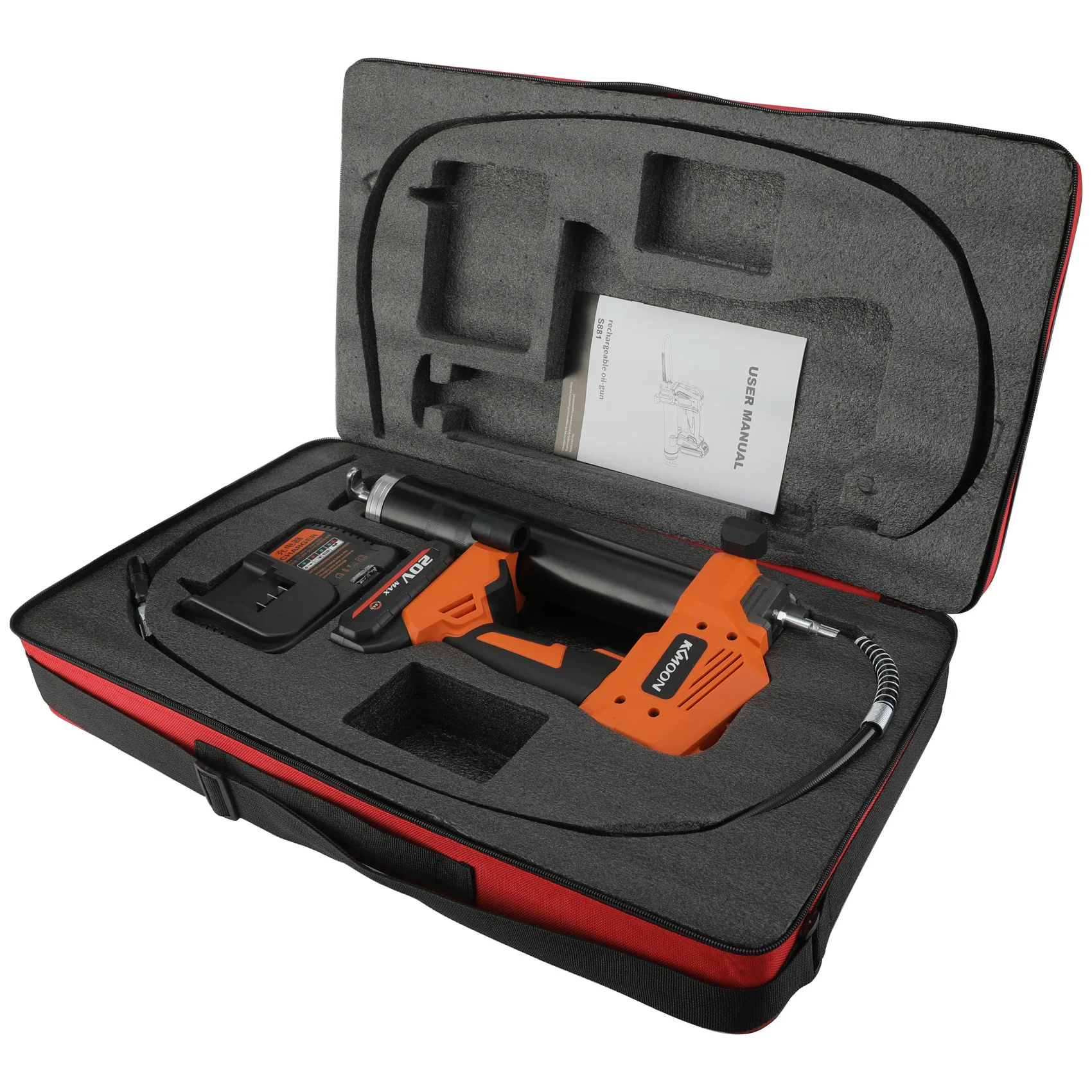 Electric Grease  High Voltage Rechargeable Lithium Battery Lubricated Butter Quick Oiler Portable Excavator Buttering