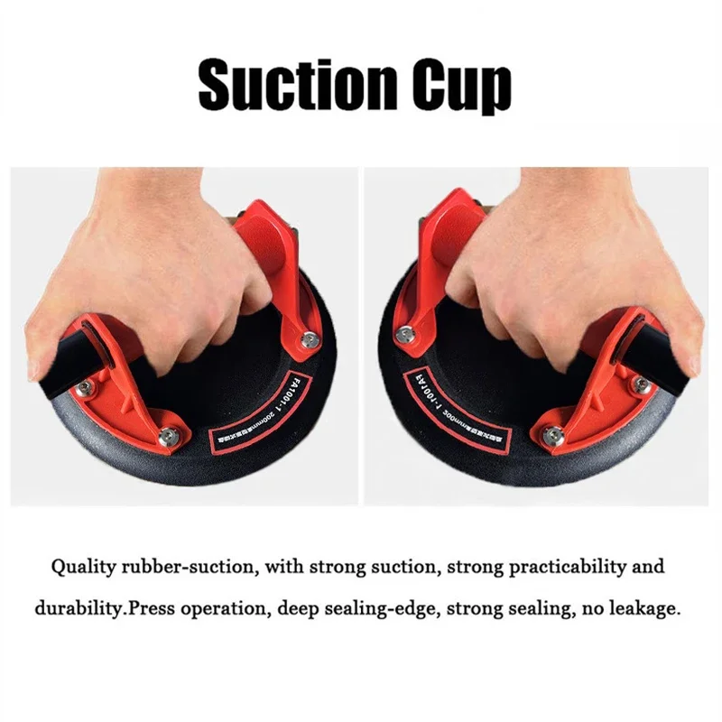 Ventosa a vácuo profissional de 8 polegadas com carga de 200 kg - sistema de elevação de granito/vidro/telha, aderência antiderrapante