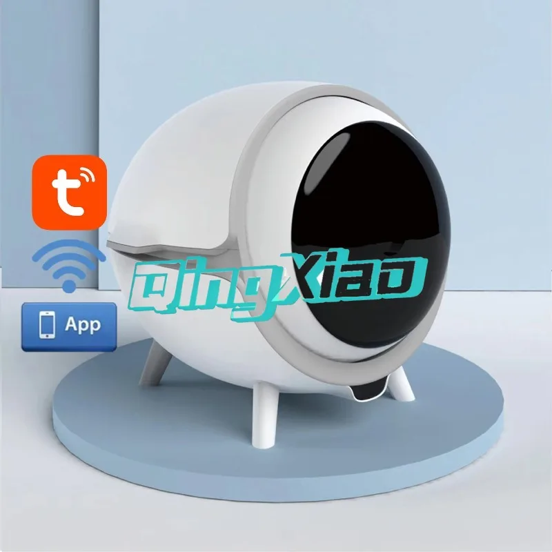 Smart Self Cleaning Litter Box Large Capacity Automatic Scooper UV Deodorizing Enclosed Cat Toilet Phone App Remote Control view 2