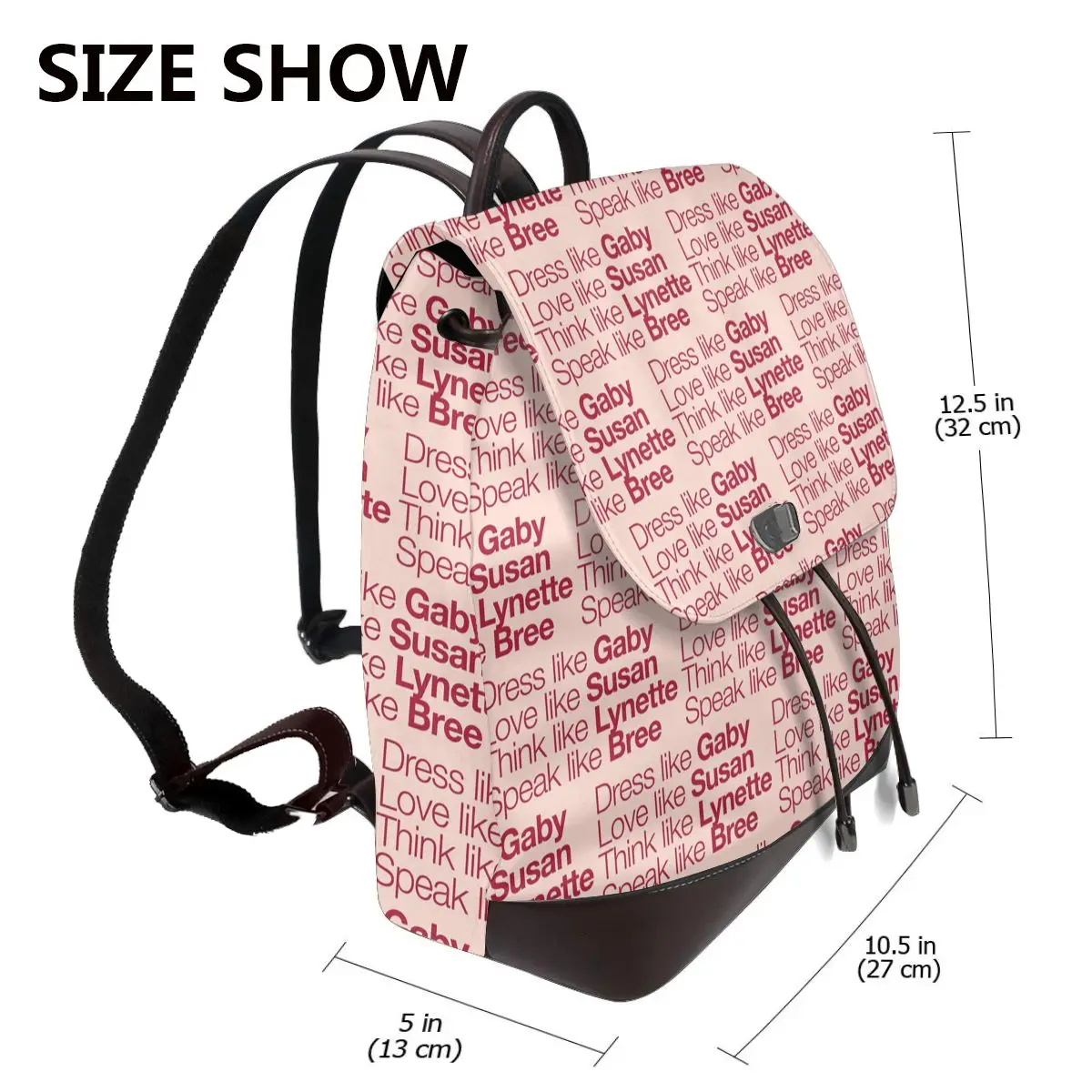 Desperate Housewives ( Red Peach ) Bookbag School Student Bags Hiking Travel Daypack for Women Fashion Derma Backpack