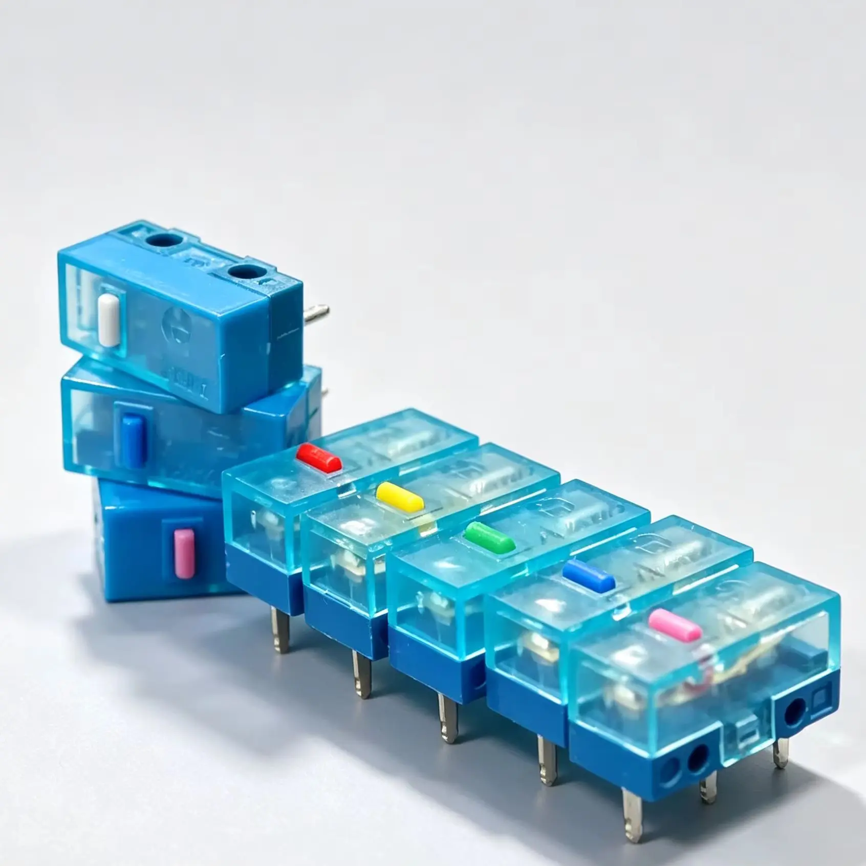 20pc-1pc New HUANO V2 Blue Transparent Shell Red Dot Micro Switch 60 Million Clicks 74GF Button