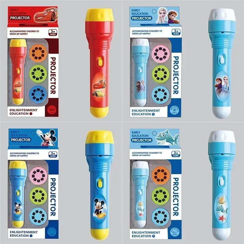 

Frozen Cartoon Anime Children Torch Lamp Flashlight Projector Toy Mickey Mouse Finding Nemo Flashlight Kids Birthday Gift