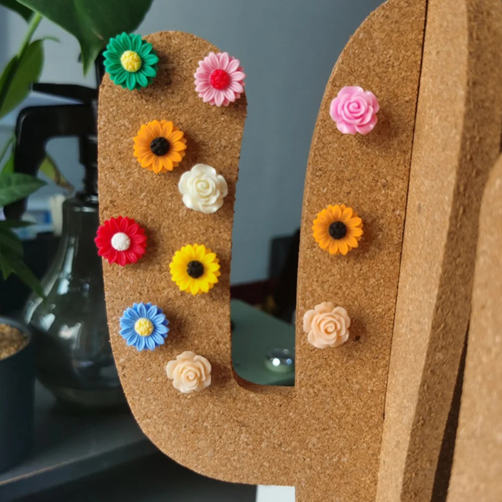Punaises pratiques en forme de tournesol, 20 pièces, activités artisanaux, cours de géographie, fourniture pour la maison, résine