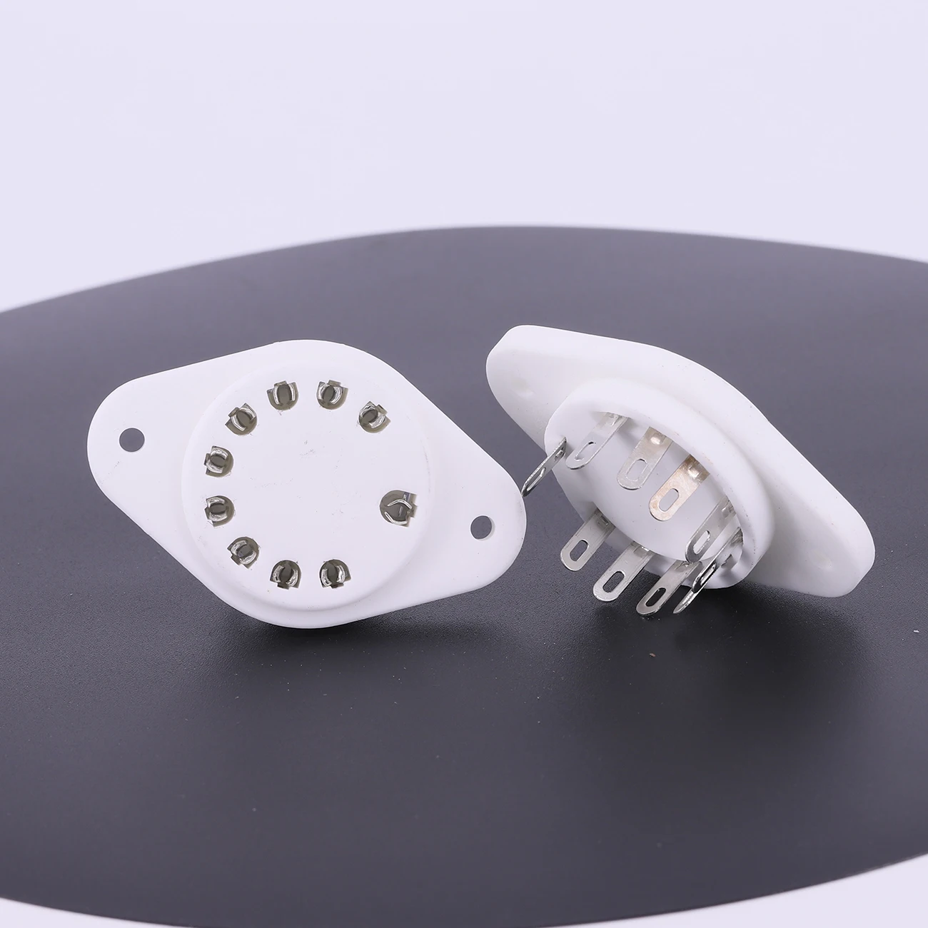 B10B ซ็อกเก็ตหลอด10PIN ชุบทอง2ชิ้นสำหรับ FL152 EL152 EL153เครื่องขยายเสียง Hi-Fi เครื่องเสียงสไตล์วินเทจ DIY