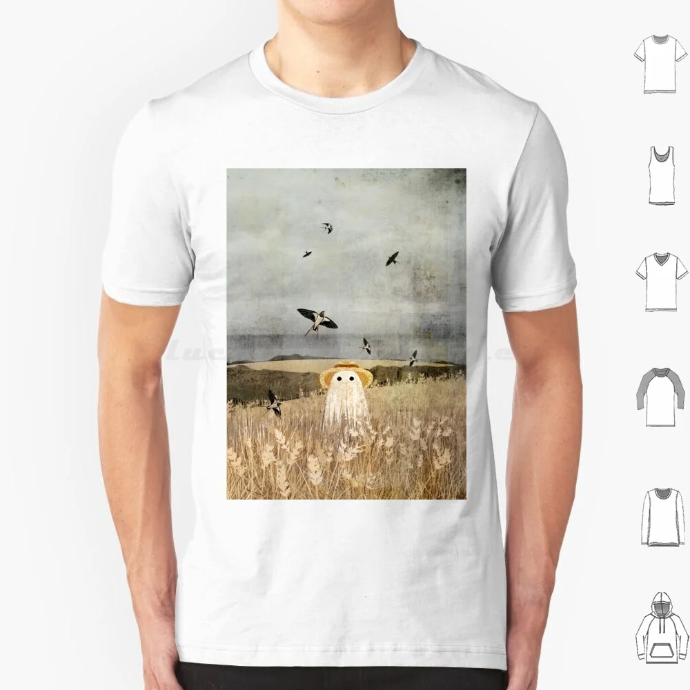 Walter And The Sky Dancers T Shirt Cotton Men Women DIY Print Swallows Field Ghost Haunt Summer Crop Farm Landscape Wheat Fiekd