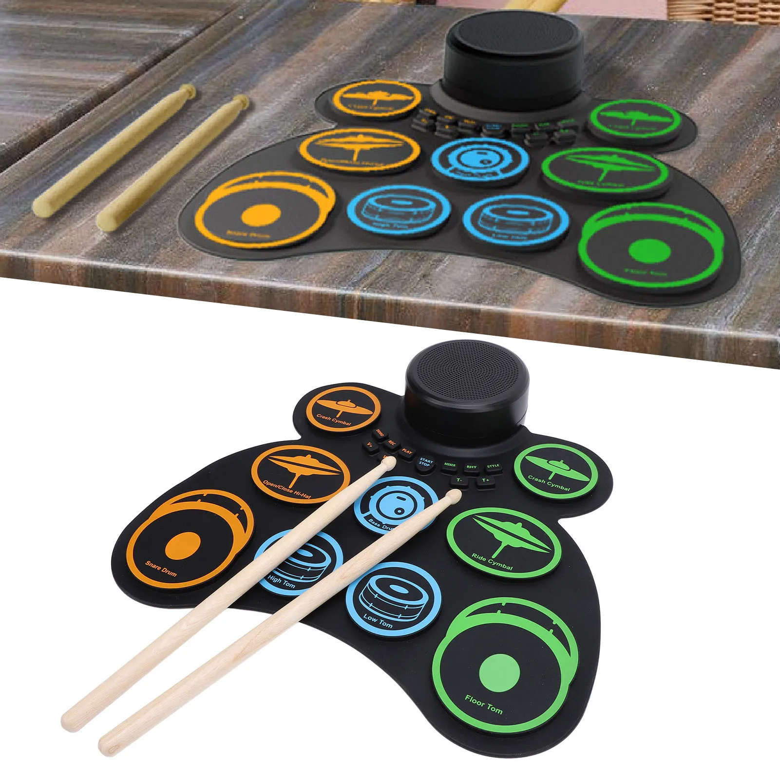 electronic-drum-pad-speaker-potable-9-pads-drumsticks-drum-practice-pad-with-headphone-jack-for-outdoor-for-kids