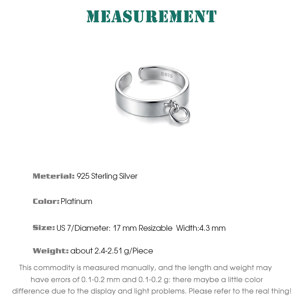 F.I.N.S Chic INS Korean Style Woman 925 Sterling Silver Rings for Women Small Circle Pendant Glossy Open Ring Fine Jewelry