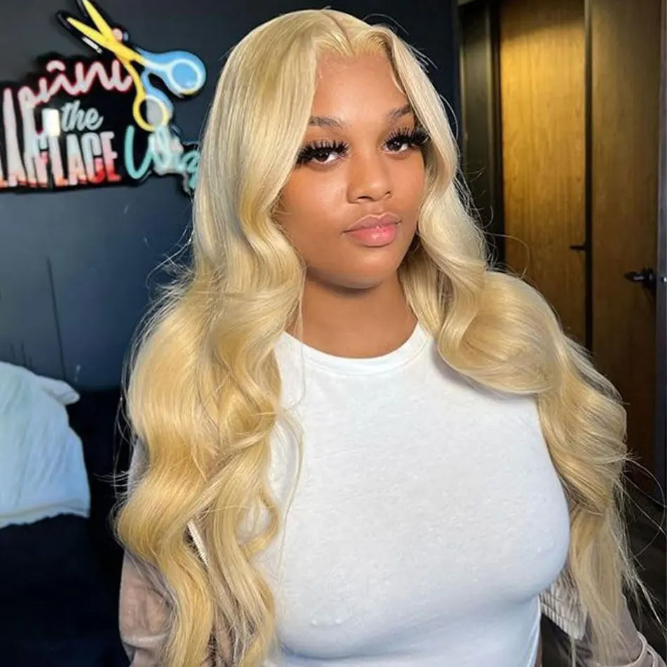 

30-дюймовый блондин 613 парик из человеческих волос 13x6 Объемная волна Hd Парик фронтальной части шнурка 200% Плотность бразильских волос Блондинка парик 613 Парик фронта шнурка