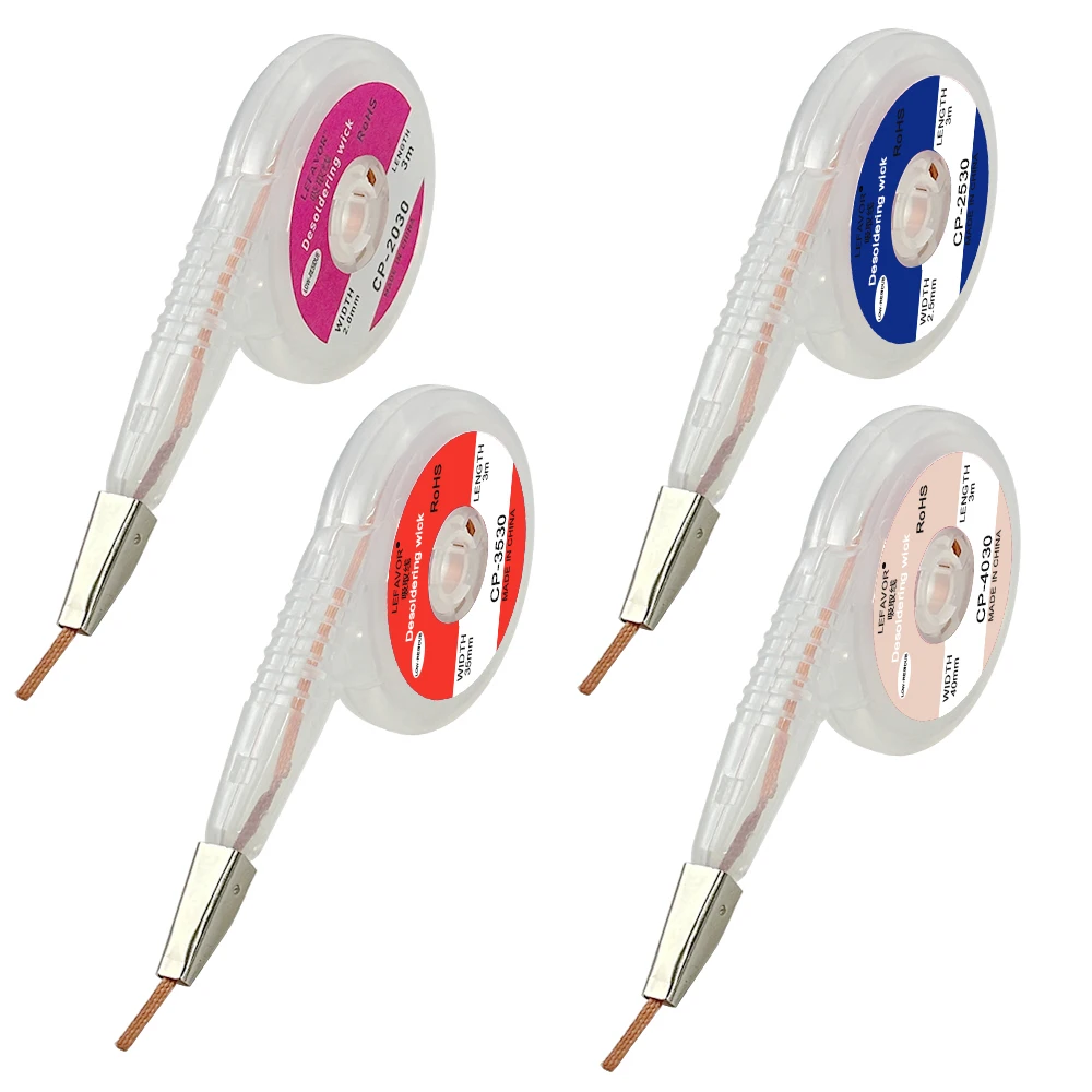 Starkes Entlötgeflecht, 1,5/2,0/2,5/3,0/3,5/4 mm Breite, 3 m Länge, Saugzinn-Lötentferner, Dochtdraht, BGA-Lötreparaturwerkzeuge – Detail 11