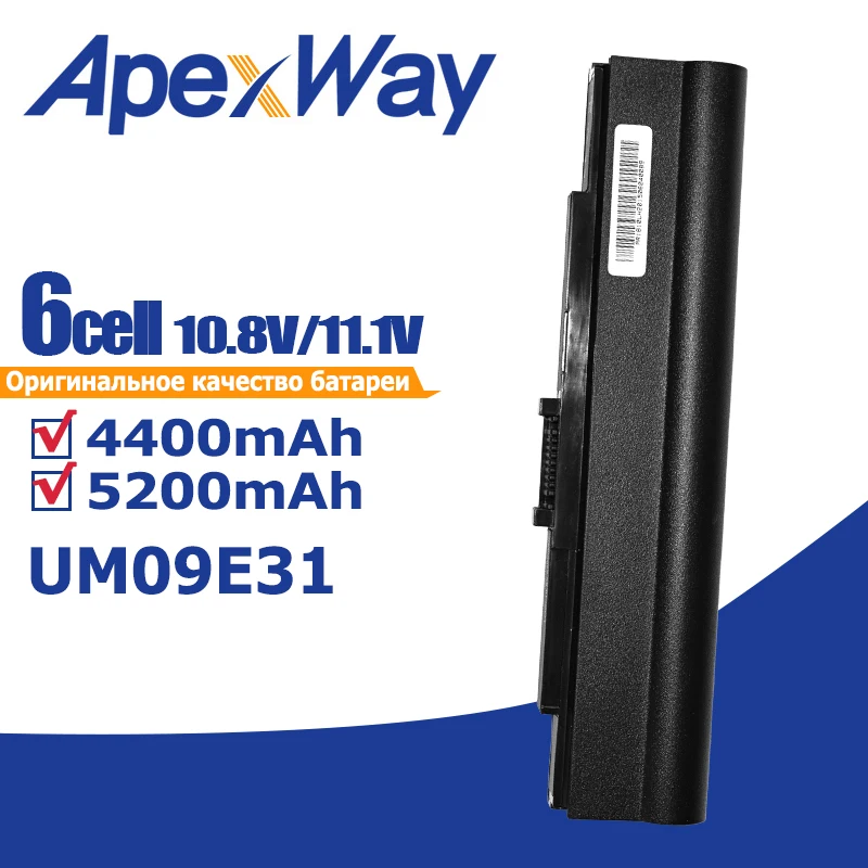 Apexway UM09E36 UM09E78 Laptop Battery for Acer Aspire One 521 752 1410 1810 1810T 1810TZ UM09E31 UM09E71 for One 200