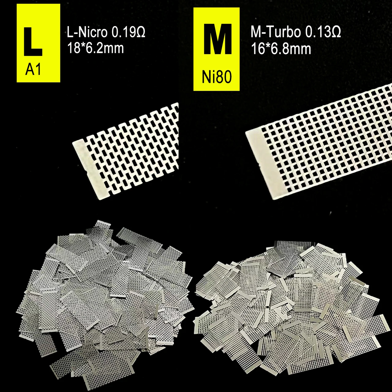 

4 Models 6.2/6.8mm Width 16/18mm Length Micro/Turbo Mesh Sheet 10pcs/box A1/Ni80 NexMesh Home Furnishing Hardware