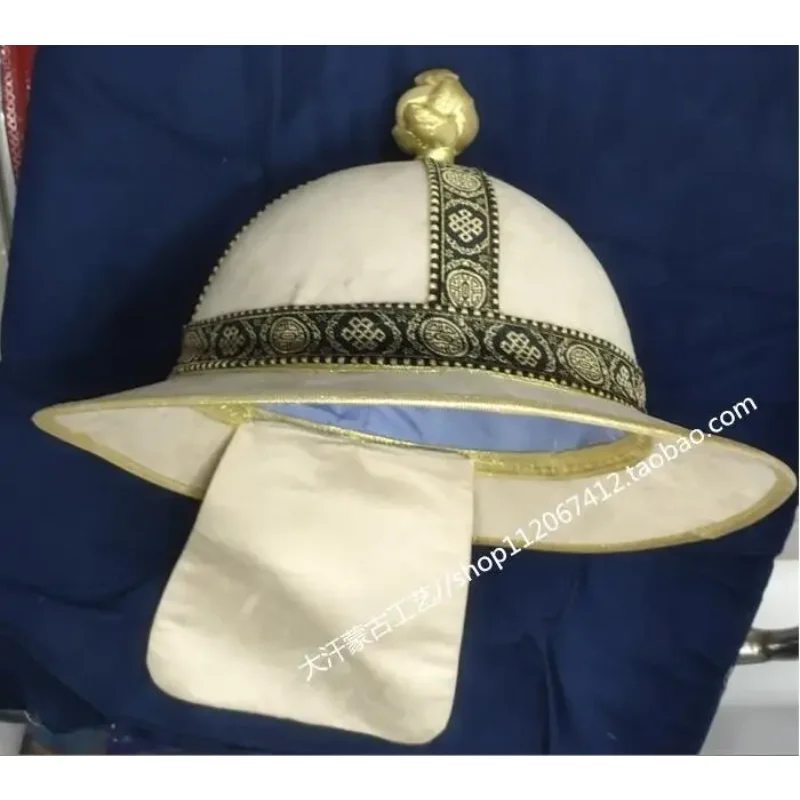 2026 Мужская монгольская шляпа Древний Чингисхан Кепка китайского золотого цвета 2026 Мужская монгольская шляпа Древний Чингисхан Кепка китайского золотого цвета