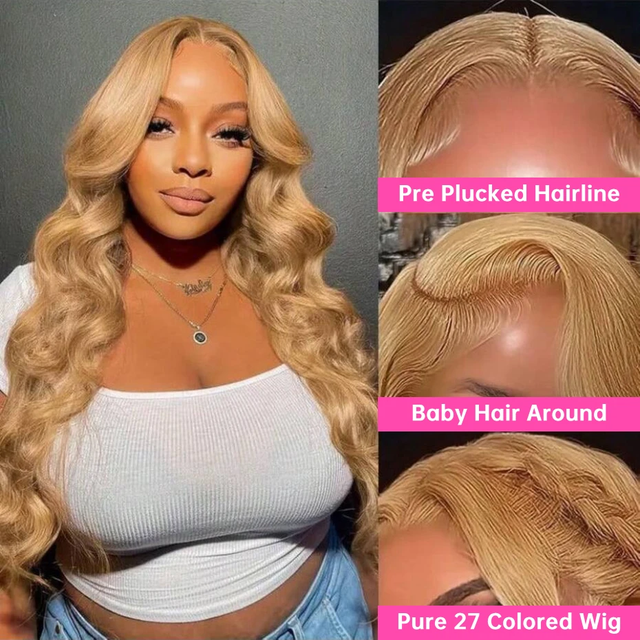 13x6 Körperwelle 27 Honigblond – 613 Blonde Body Wave Lace Front Wig Bewertung und Preis