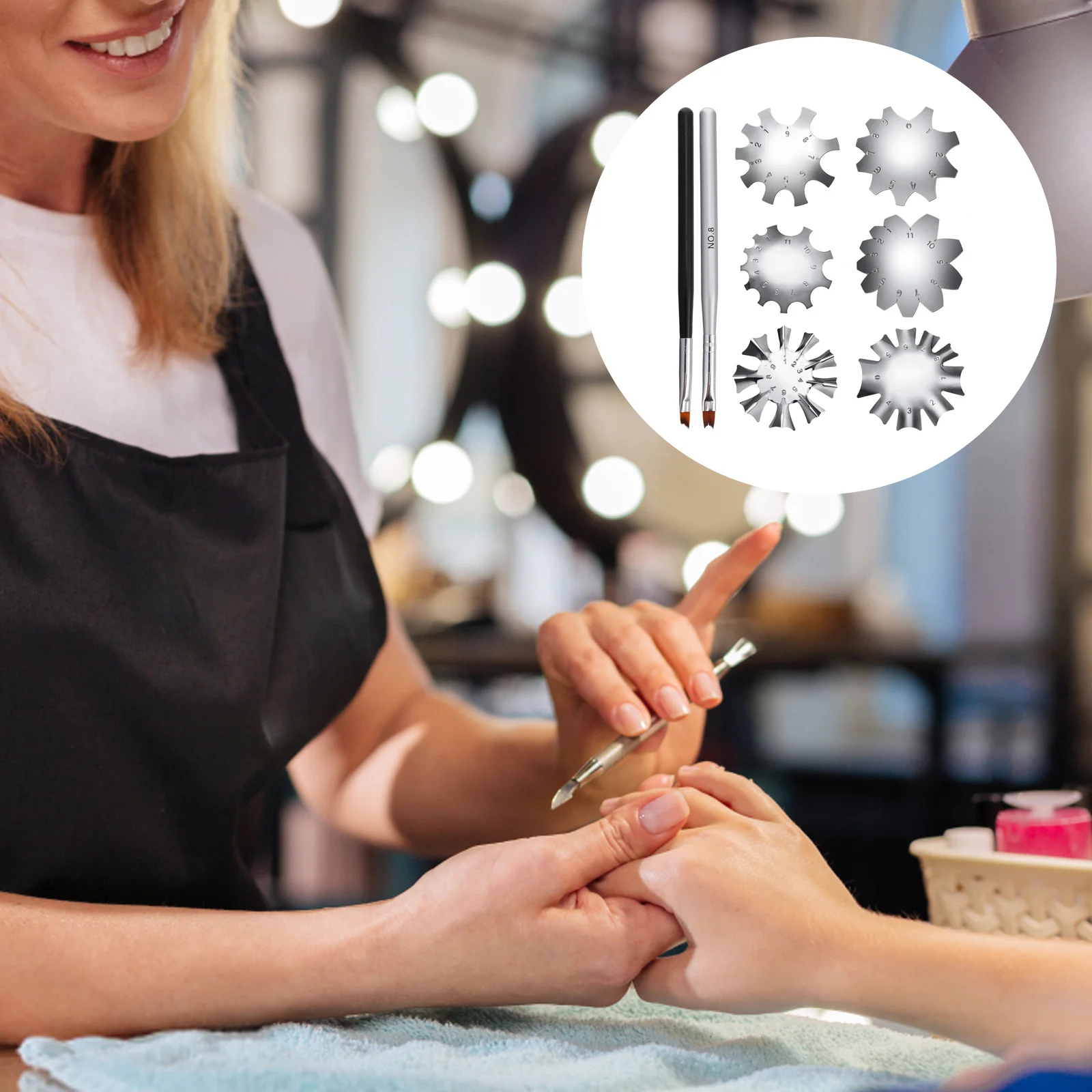 

8 шт., акриловые шаблоны для ногтей, кристалл, инструмент для французского маникюра, резак для линии улыбки, триммер для ногтей на ногах, триммер для маникюра