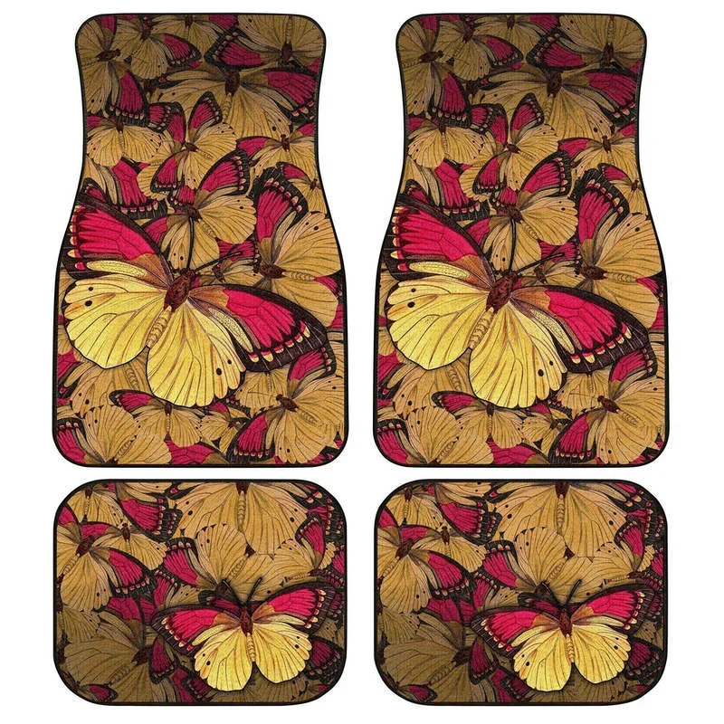 Fairy Butterfly Car Floor Mats Custom Butterfly Car Accessories Gifts Idea 4PCs Pack