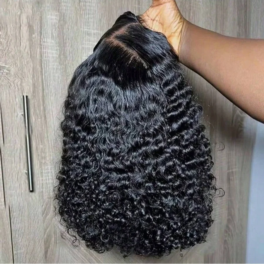

Jerry Curl Half Wig 30 Inch 250% Density Human Hair Drawstring Glueless Wig Easy Wear Headband Compatible Natural Human Hair Wigs For Women Beginner Friendly Daily Styling Hair