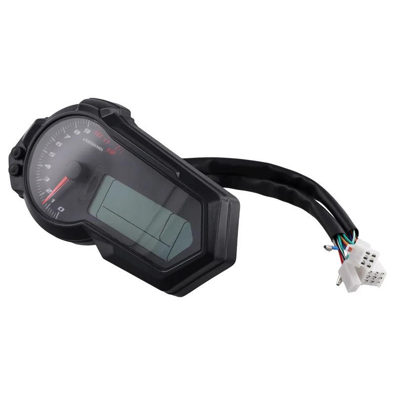 【Price Drop !!】Motorcycle Universal 1200RPM Odometer Tachometer UTV LCD Digital Speedometer Gauge For 2,4 Cylinders N1-6