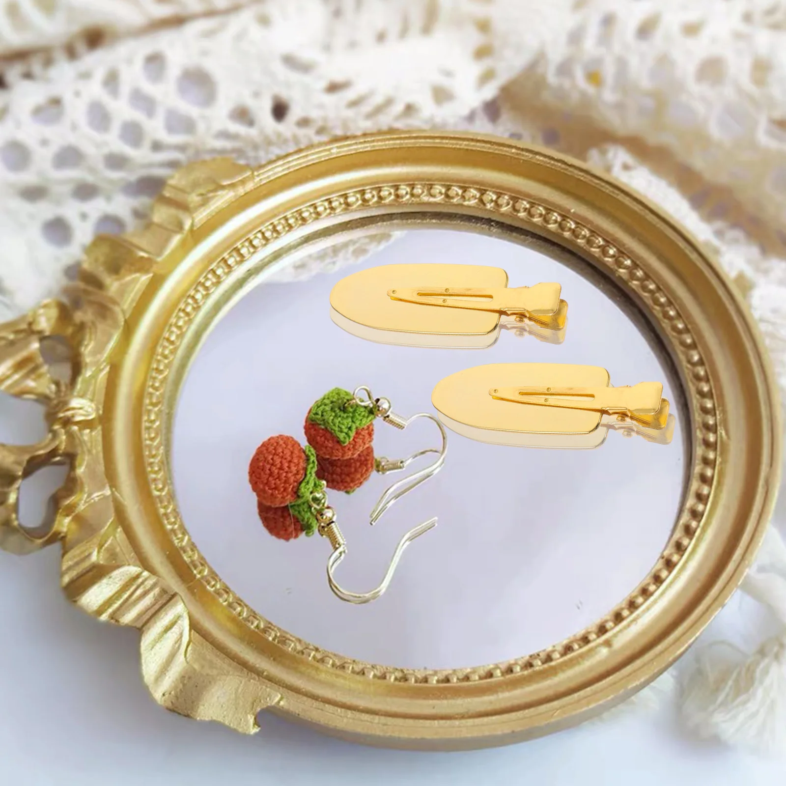 

1Pair Lightweight Hairdressing Clips Traceless Bang Clips for Sectioning Styling Clamps Use At Home Or Salon Portable